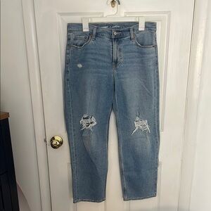 Distressed Blue Denim Jeans